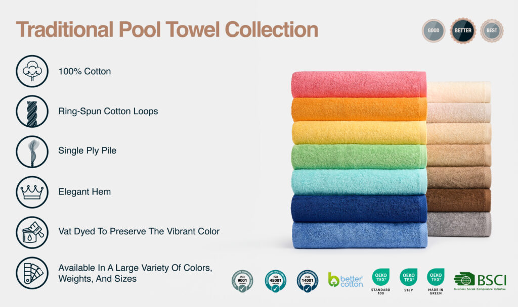 1Concier Traditional Pool Towel