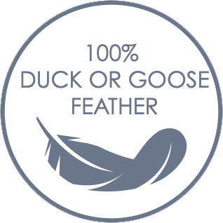 100% Duck or Goose Feather Fill Vector